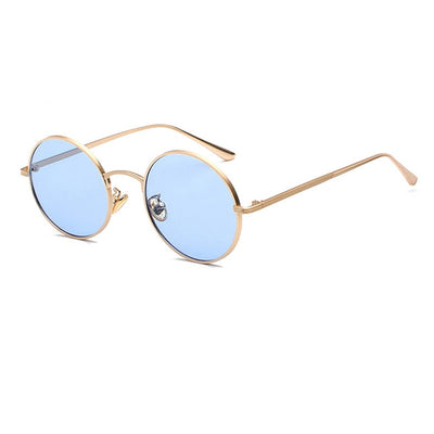 Retro Round Metal Sunglasses Men