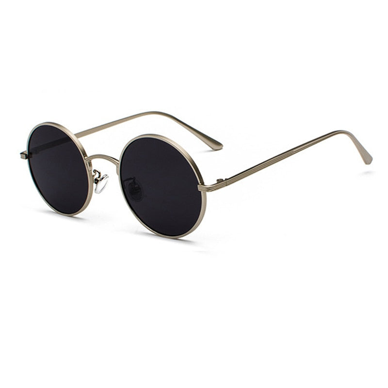 Retro Round Metal Sunglasses Men