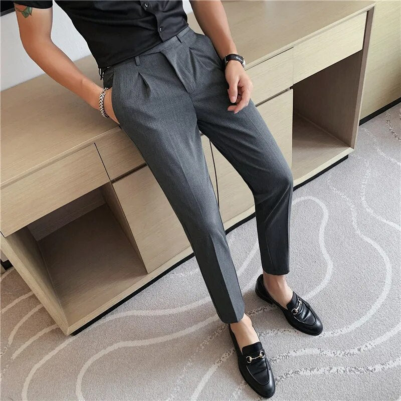 Slim-Fit Office Pants Men