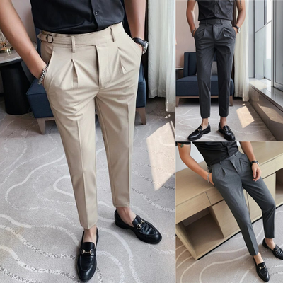 Slim-Fit Office Pants Men