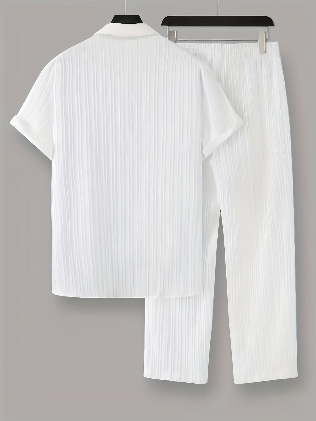 Button-Up Men's Two-Piece Set