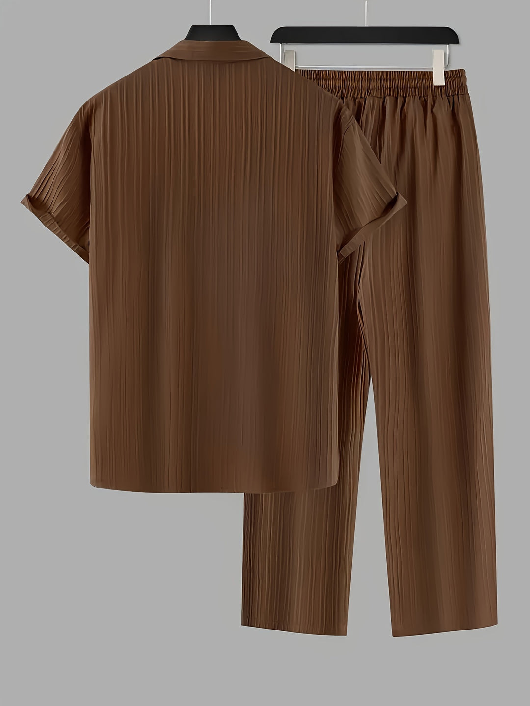 Button-Up Men's Two-Piece Set