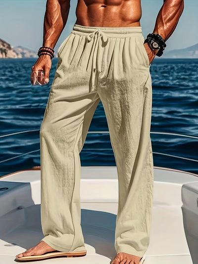 Cotton-Linen Beach Men's Pants