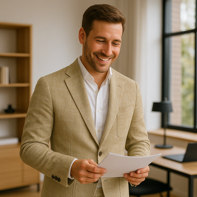Two-piece Linen Men's suit
