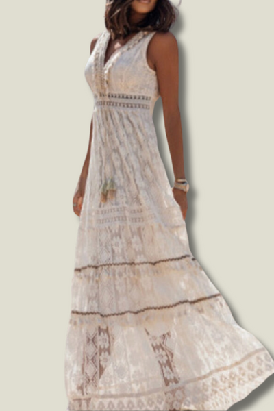 Bohemian Lace Maxi Dress Women
