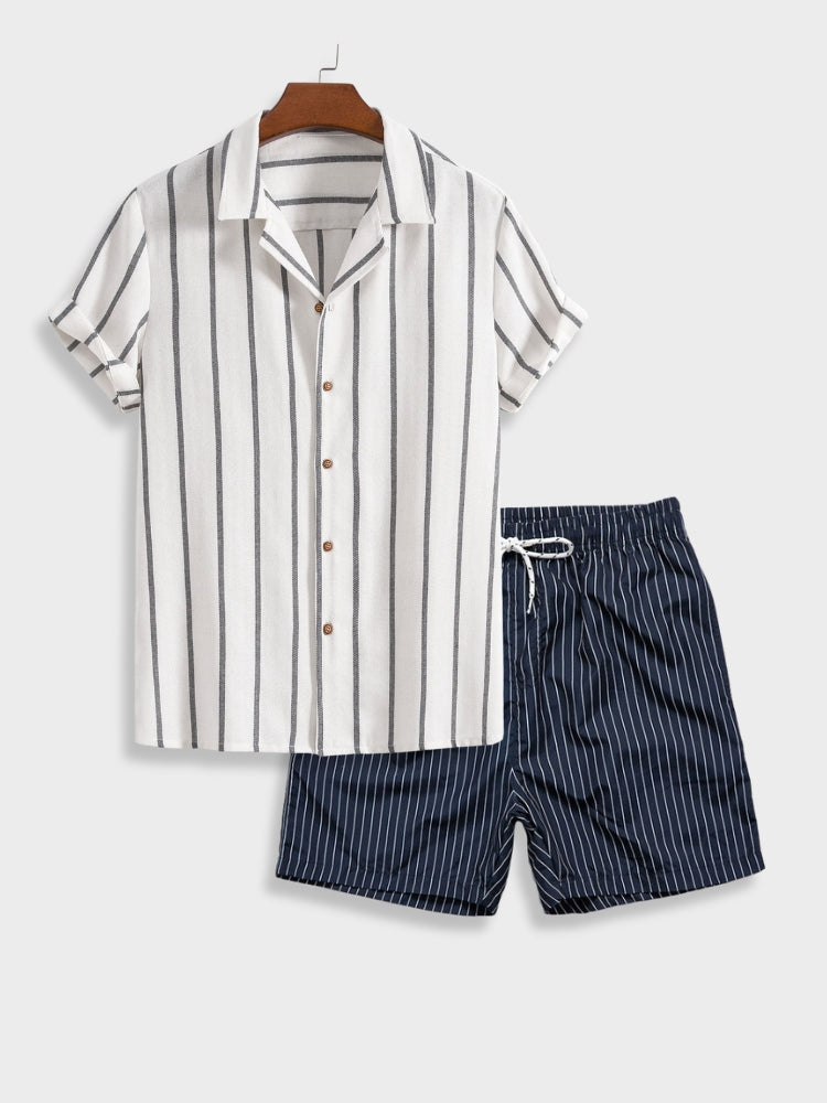 Milo - Striped Summer Shorts Set