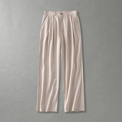 Wide-Leg Linen Trousers Women