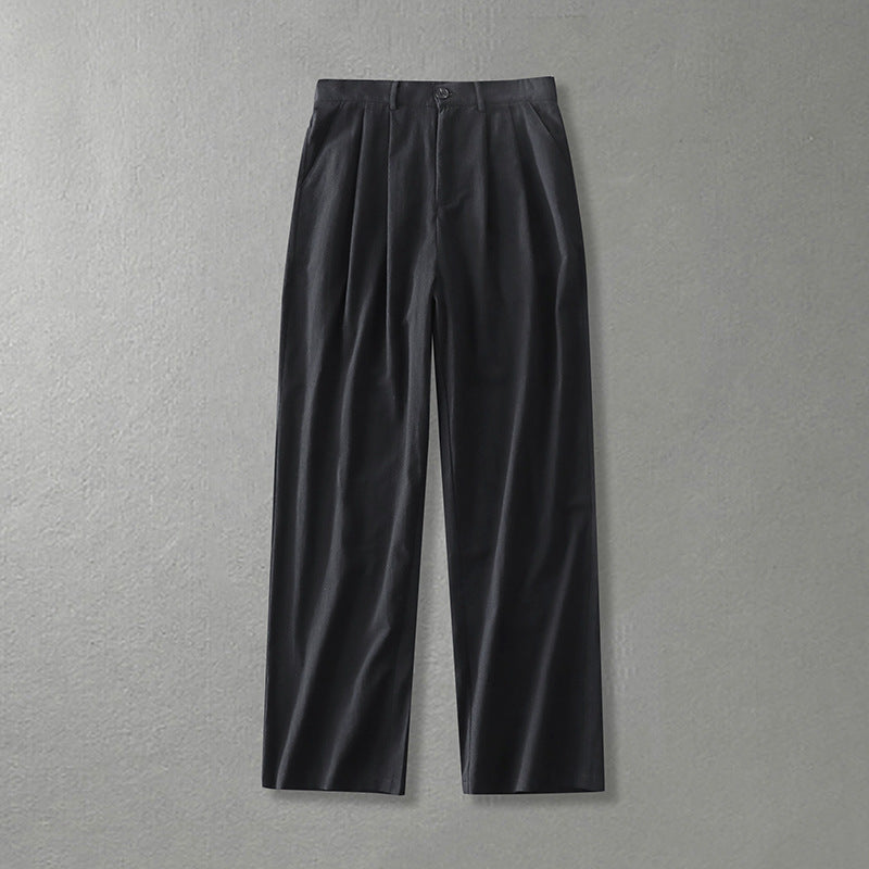 Wide-Leg Linen Trousers Women