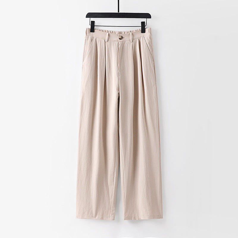 Wide-Leg Linen Trousers Women