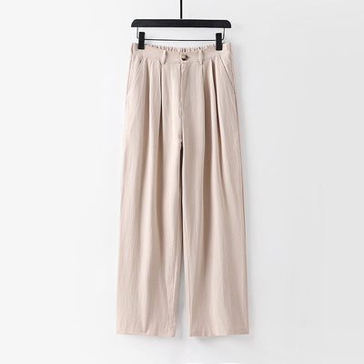 Wide-Leg Linen Trousers Women