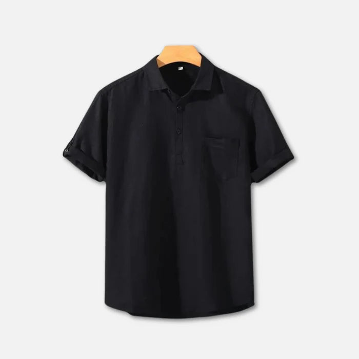 Casual Relaxed Linen-Cotton Shirt