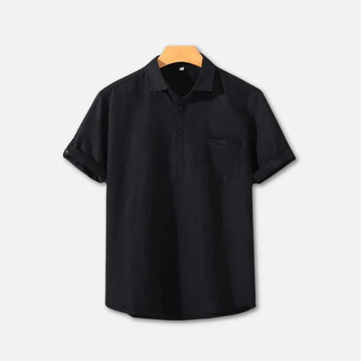 Casual Relaxed Linen-Cotton Shirt