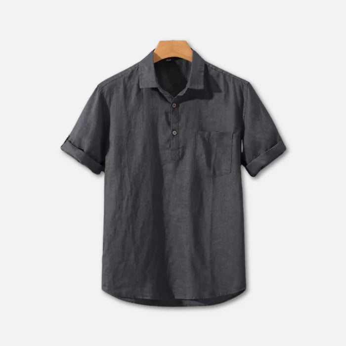 Casual Relaxed Linen-Cotton Shirt