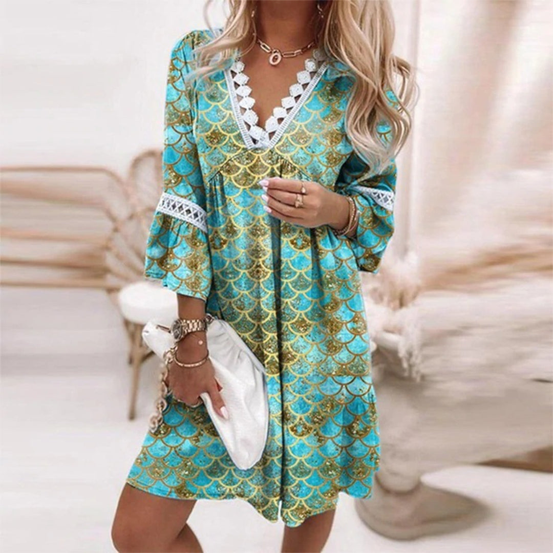 Bohemian Print Women's Mini Dress