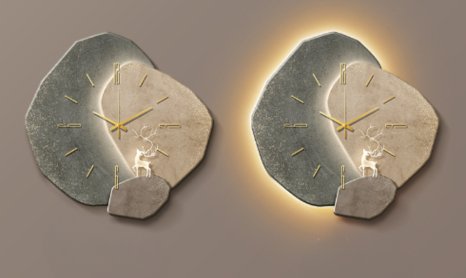 LED Moon Phase Wall Clock