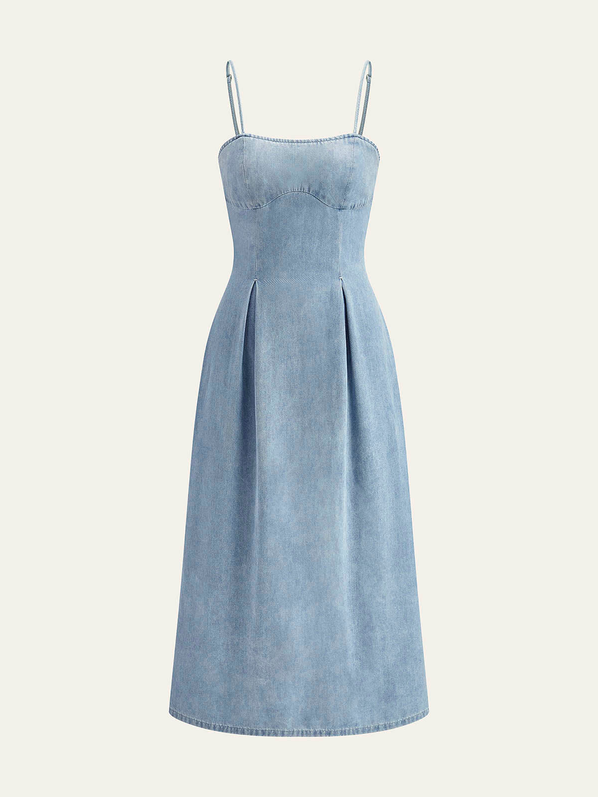 Zipper Denim Maxi Dress Women