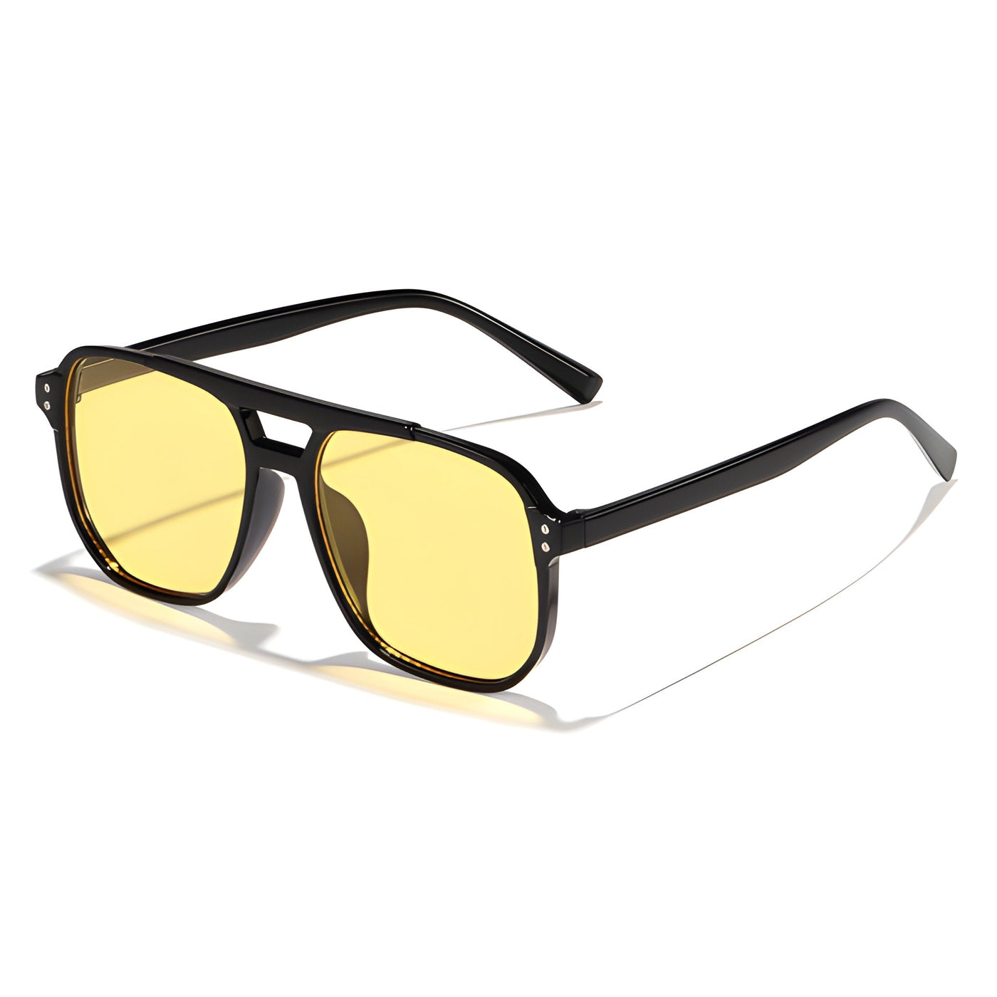 Retro Square Aviator Sunglasses Men