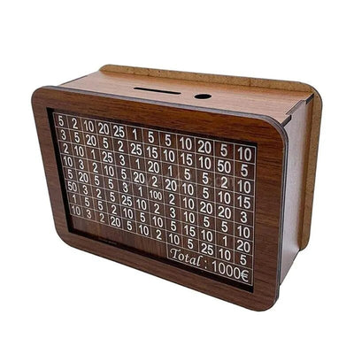 Wooden Countdown Money Box