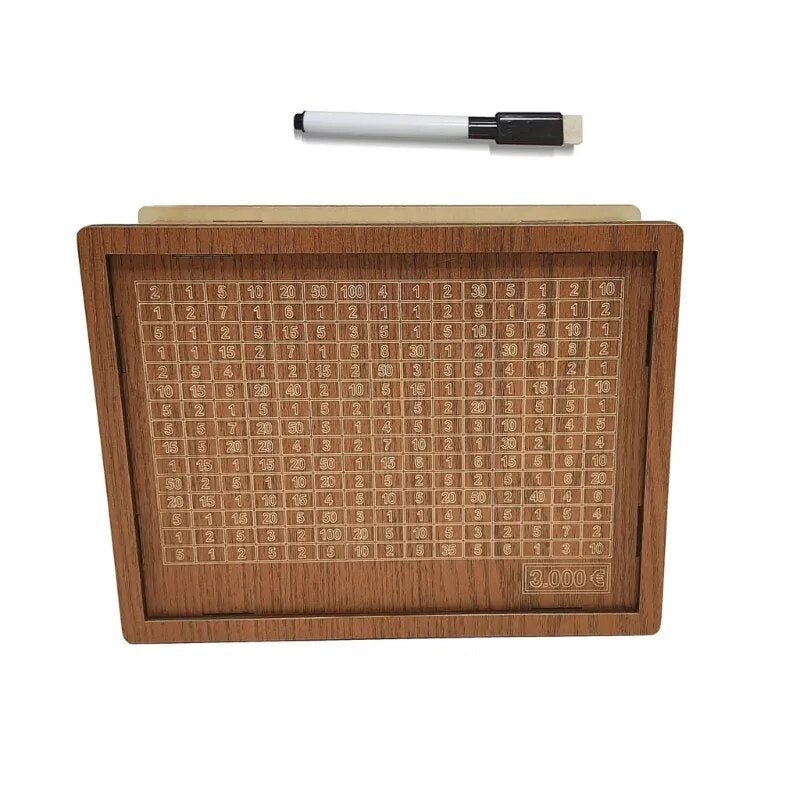 Wooden Countdown Money Box