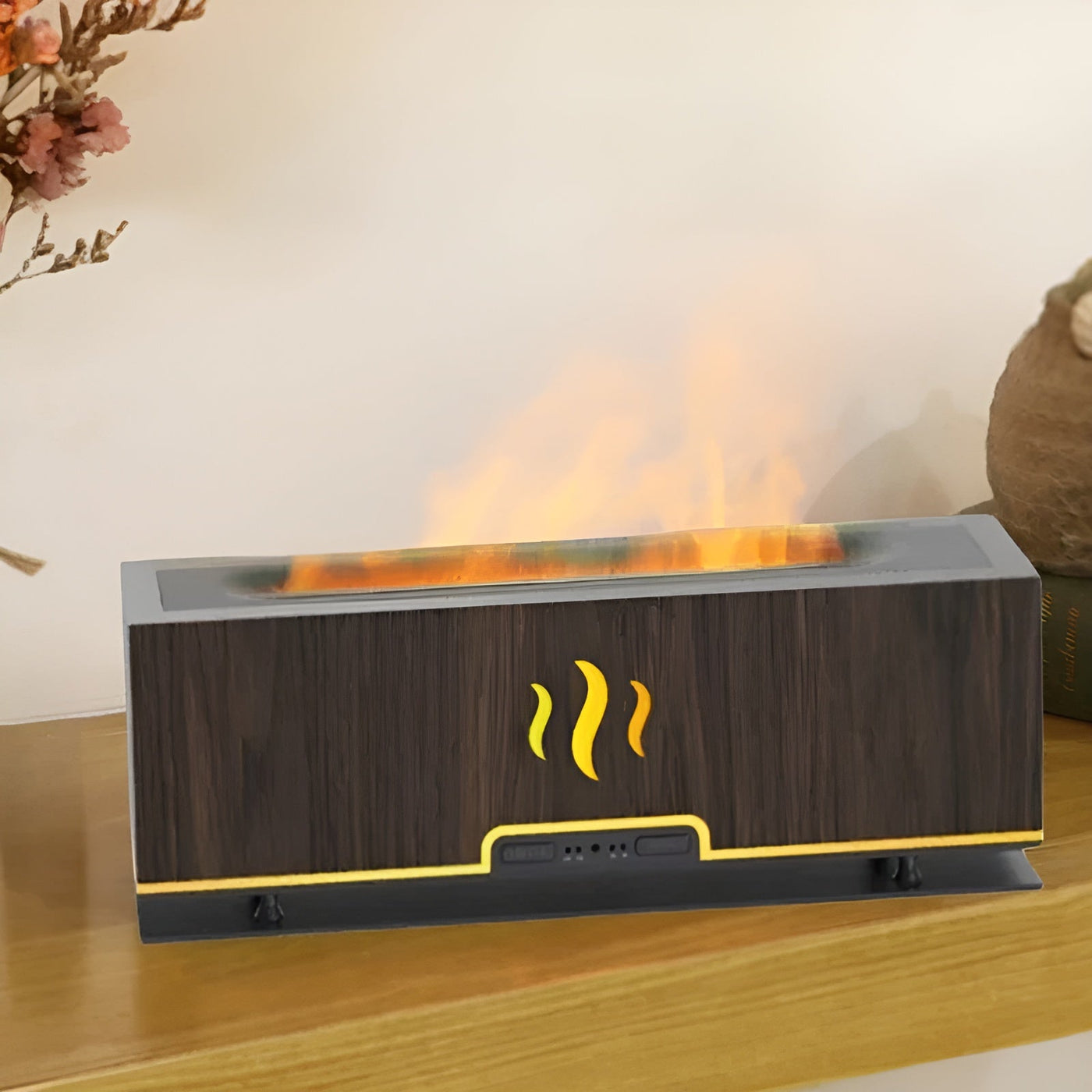 Wood Grain LED Aroma Humidifier