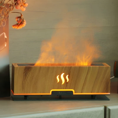 Wood Grain LED Aroma Humidifier