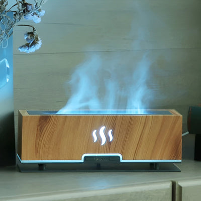 Wood Grain LED Aroma Humidifier