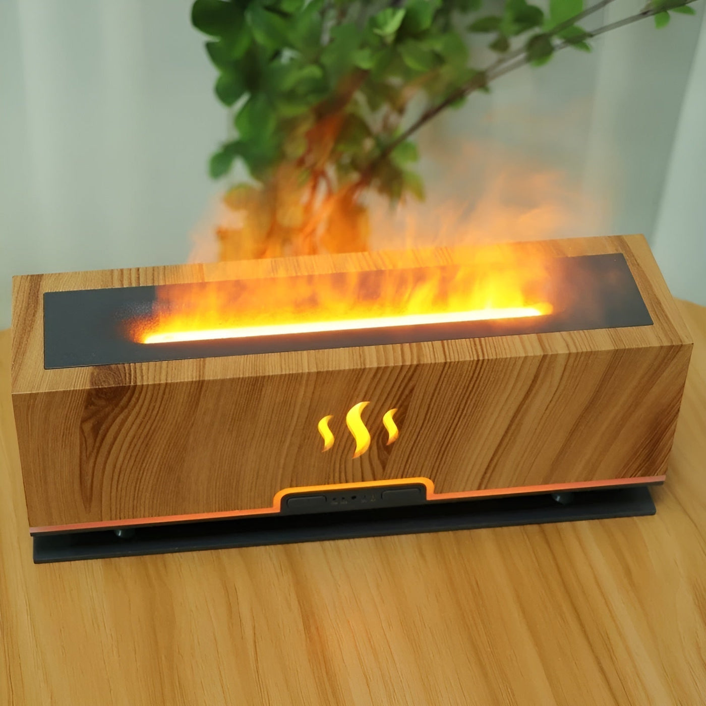 Wood Grain LED Aroma Humidifier