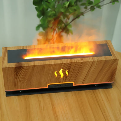 Wood Grain LED Aroma Humidifier