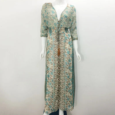Bohemian Print Maxi Dress Women