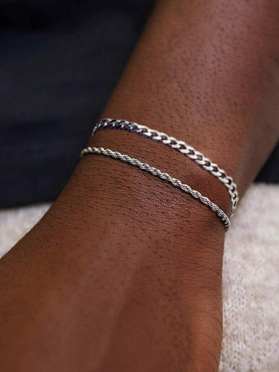 Men’s Stainless Steel Bracelet Set