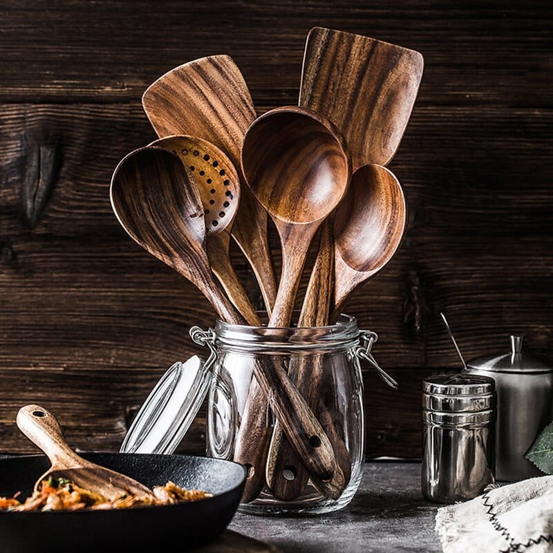 Wooden Kitchen Utensil Set