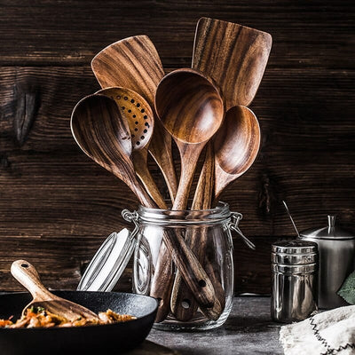 Wooden Kitchen Utensil Set