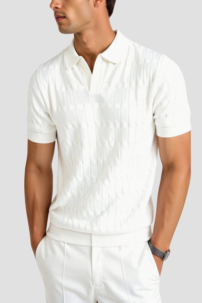 Old Money Knit Polo T-Shirt