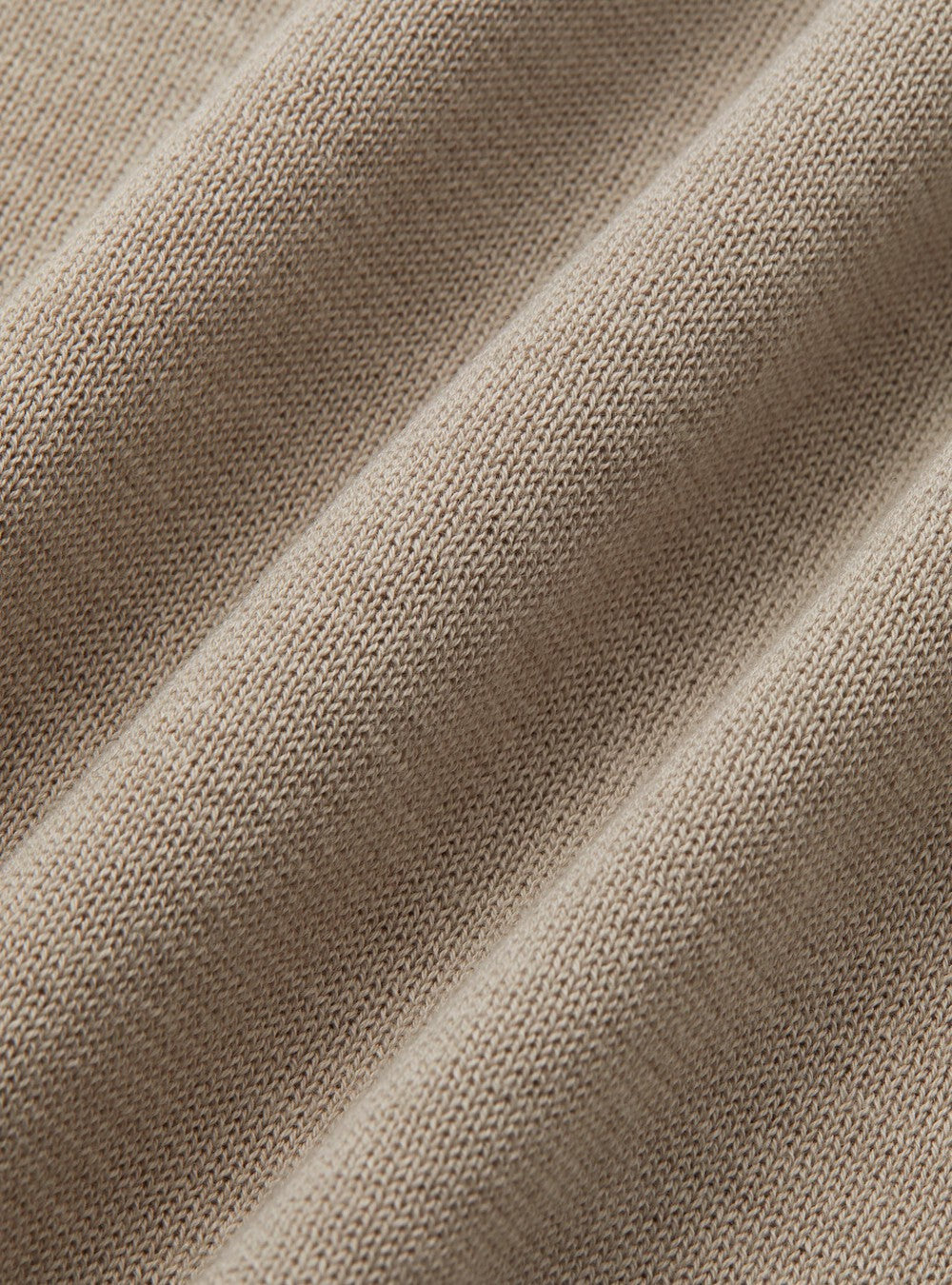 Old Money Taupe Buttonless Polo