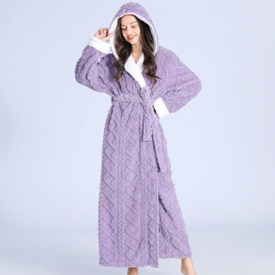 Plush Long Hooded Robe