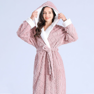 Plush Long Hooded Robe