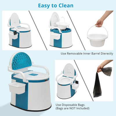 Portable Toilet for Indoor Outdoor Use