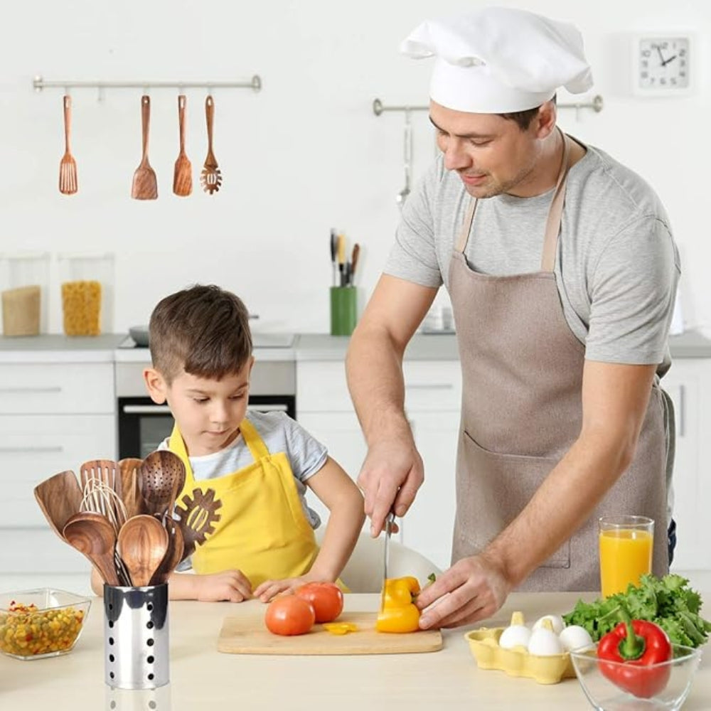 Premium Wooden Cooking Utensils 7pcs