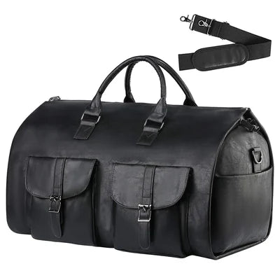 Elegant Leather Waterproof Travel Duffel