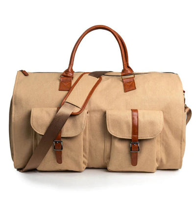 Elegant Leather Waterproof Travel Duffel