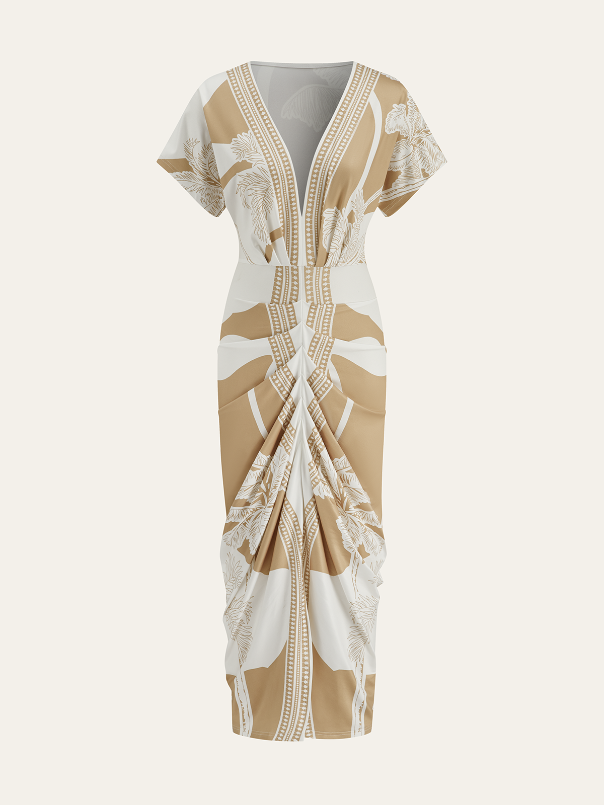 Printed V-Neck Women's Dress