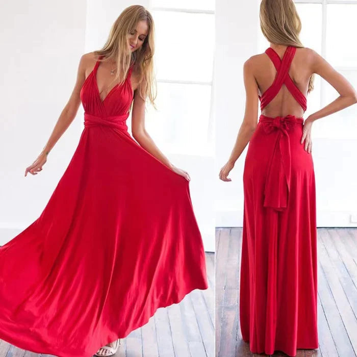 Convertible Wrap Maxi Dress Women