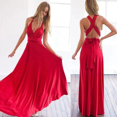 Convertible Wrap Maxi Dress Women