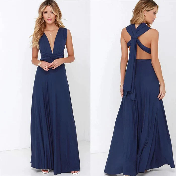 Convertible Wrap Maxi Dress Women