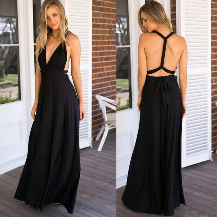 Convertible Wrap Maxi Dress Women