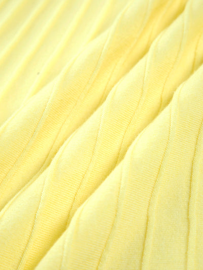 Pleated Knit Women's Midi Dress