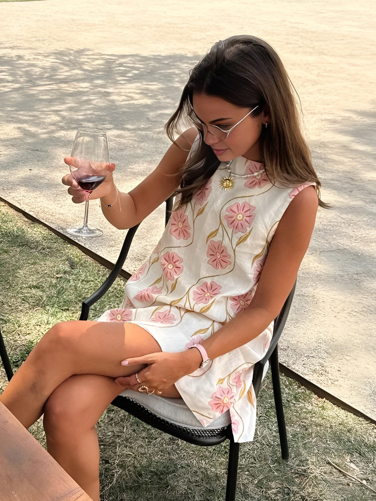 Linen Sleeveless Summer Dress Women