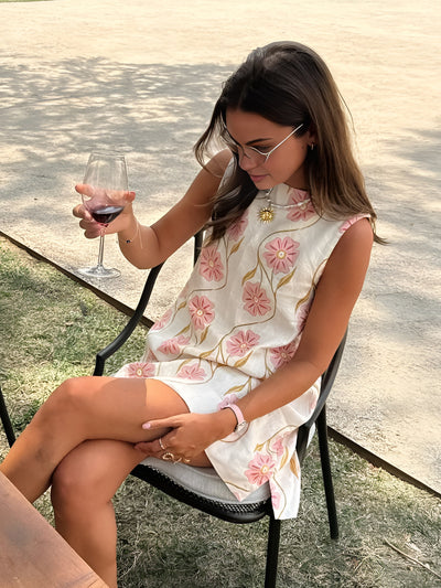 Linen Sleeveless Summer Dress Women