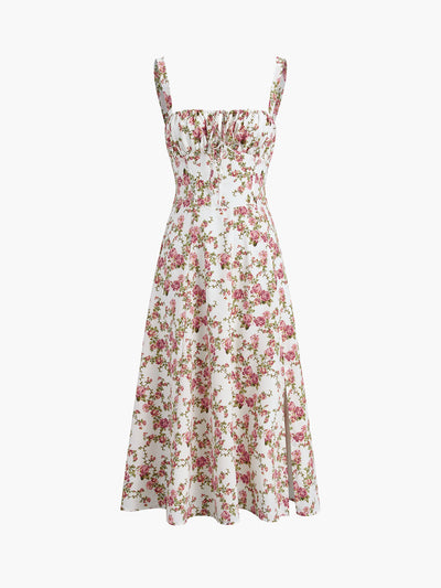 Floral Slit Women's Summer Dress