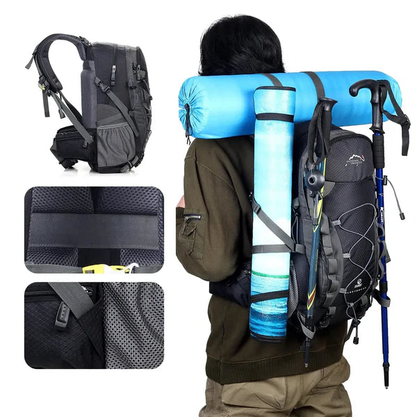 Waterproof Aussietactix backpack with first-class features for hiking and camping.